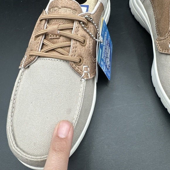 Skechers On-The-Go Flex Taupe Boat Shoes Women's Size 5.5 Palmilla - Picture 3 of 12